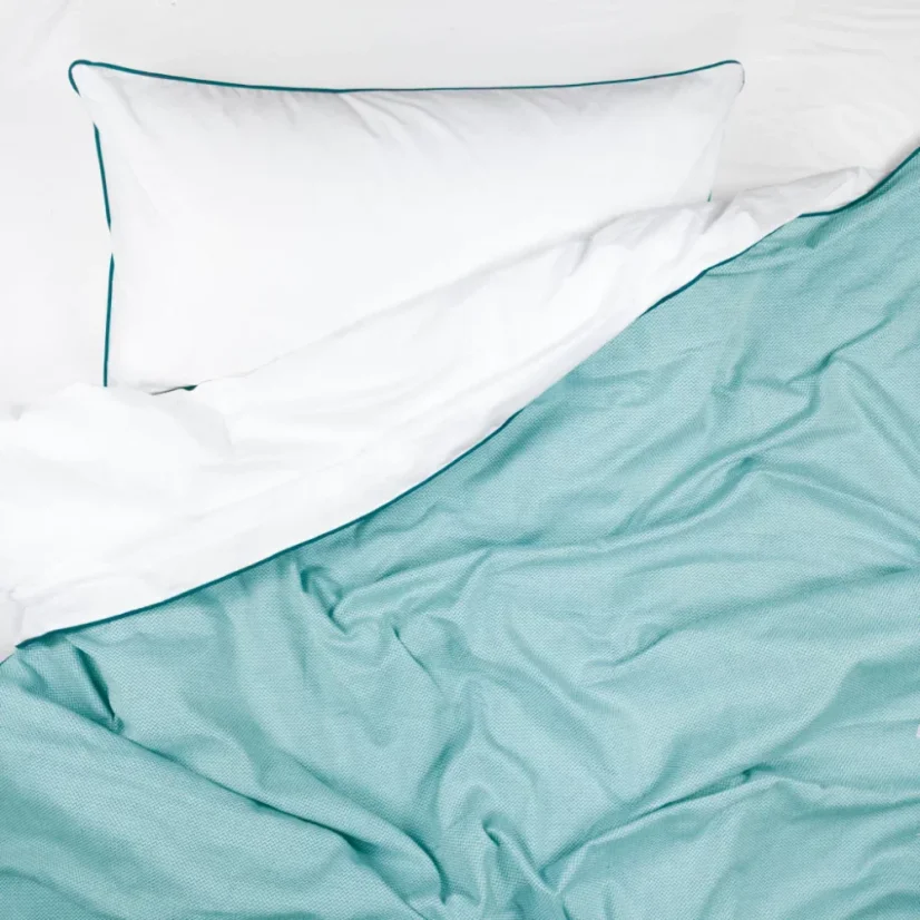 Terapeutická zátěžová deka Levia - Povlečení: Žakár (bílá / černá)