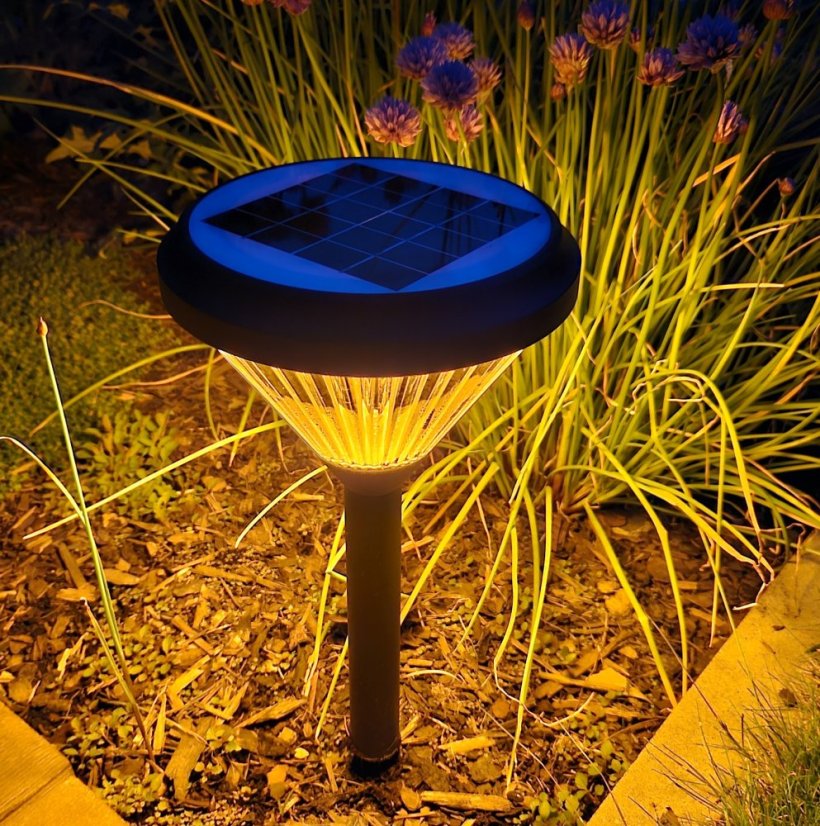 Zewnętrzna lampa solarna bez niebieskiego światła
