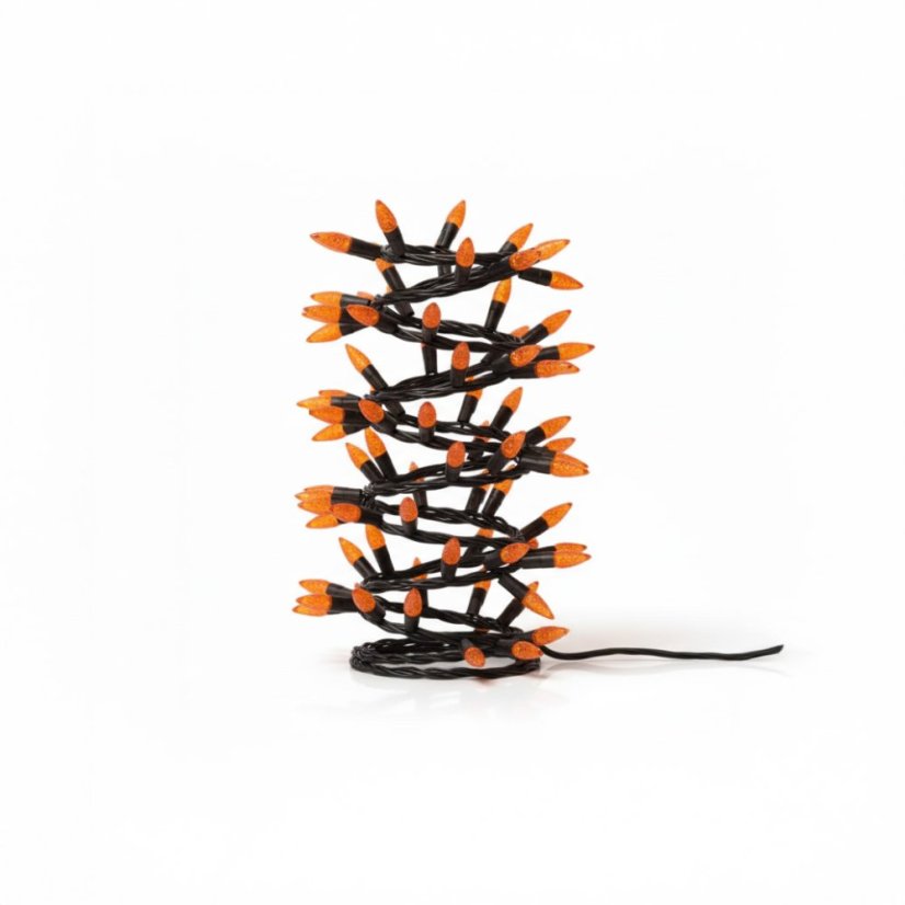 Lampki choinkowe bez niebieskiego światła zasilane z gniazdka (wzór kryształowy)