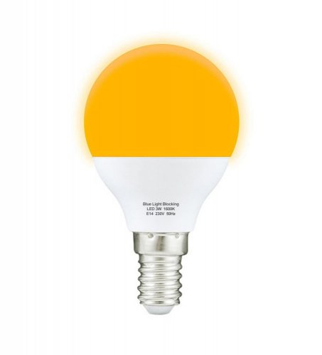 3W LED žárovka bez modré složky světla (baňka E14)
